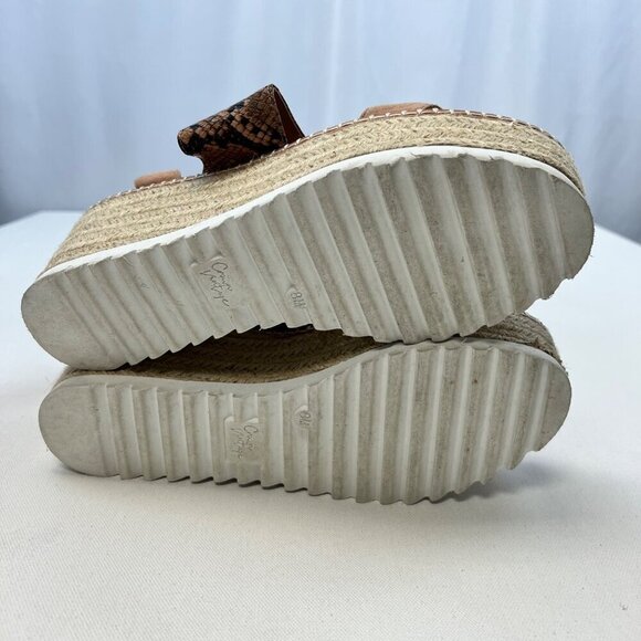 Crown Vintage Women’s Platform Wedge Sandals Snake Print Size 8M - Picture 6 of 8